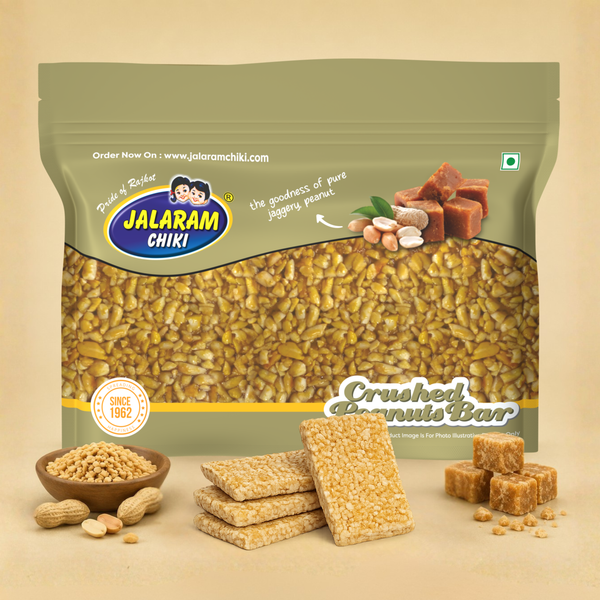 Jaggery Crush Peanut Chiki Bar - 450 Gram