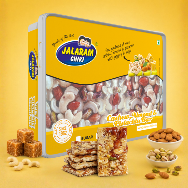 Jaggery Cashewnut Almond Pista Chiki bar - 450 Gram