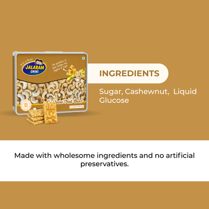 Jaggery Cashewnut Chiki Bar - 450 Gram