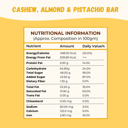 Sugar Cashewnut Almond Pista Chiki Bar - 450 Gram