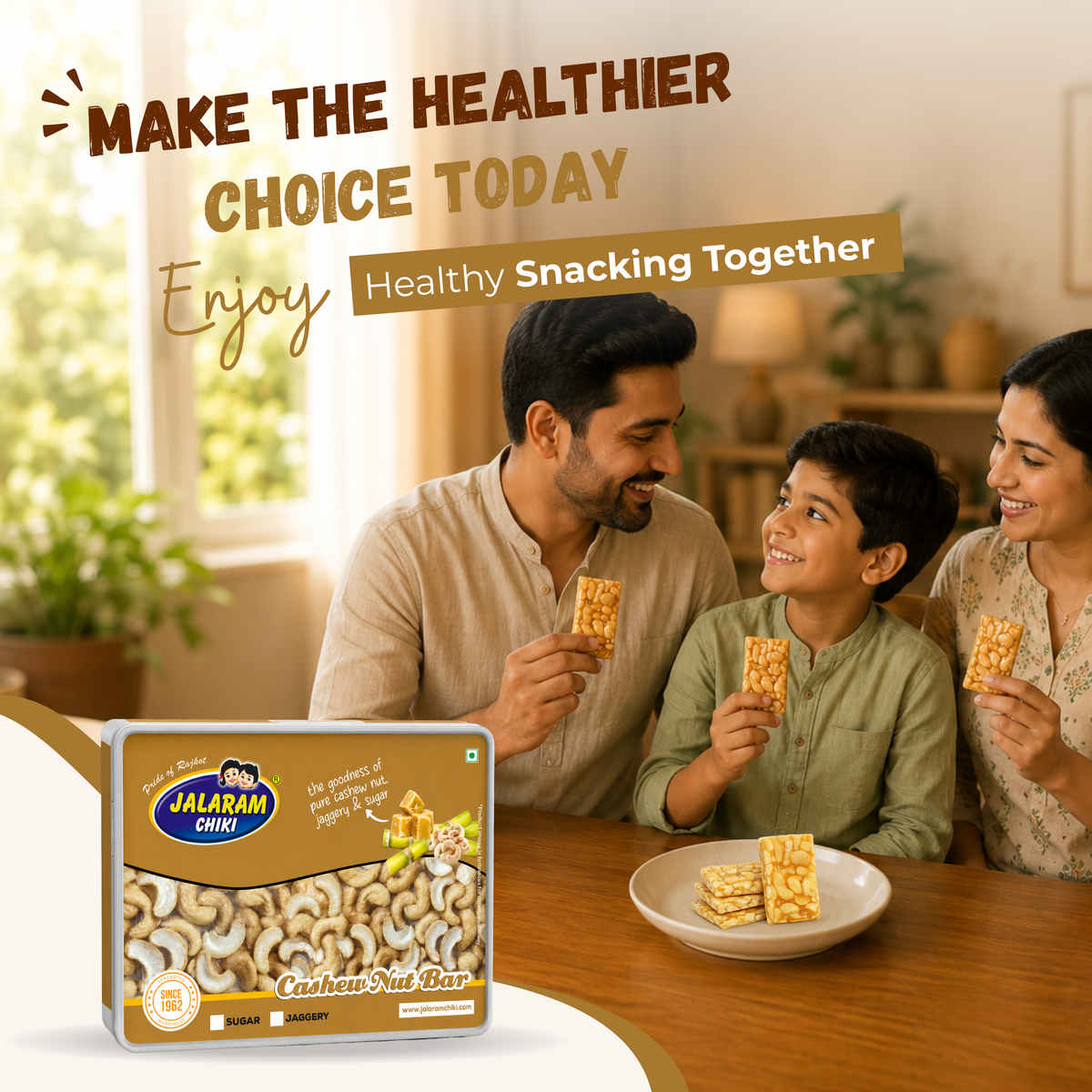 Sugar Cashewnut Chiki Bar - 450 Gram