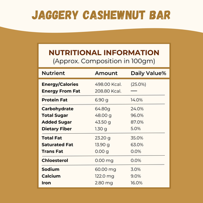 Sugar Cashewnut Chiki Bar - 450 Gram