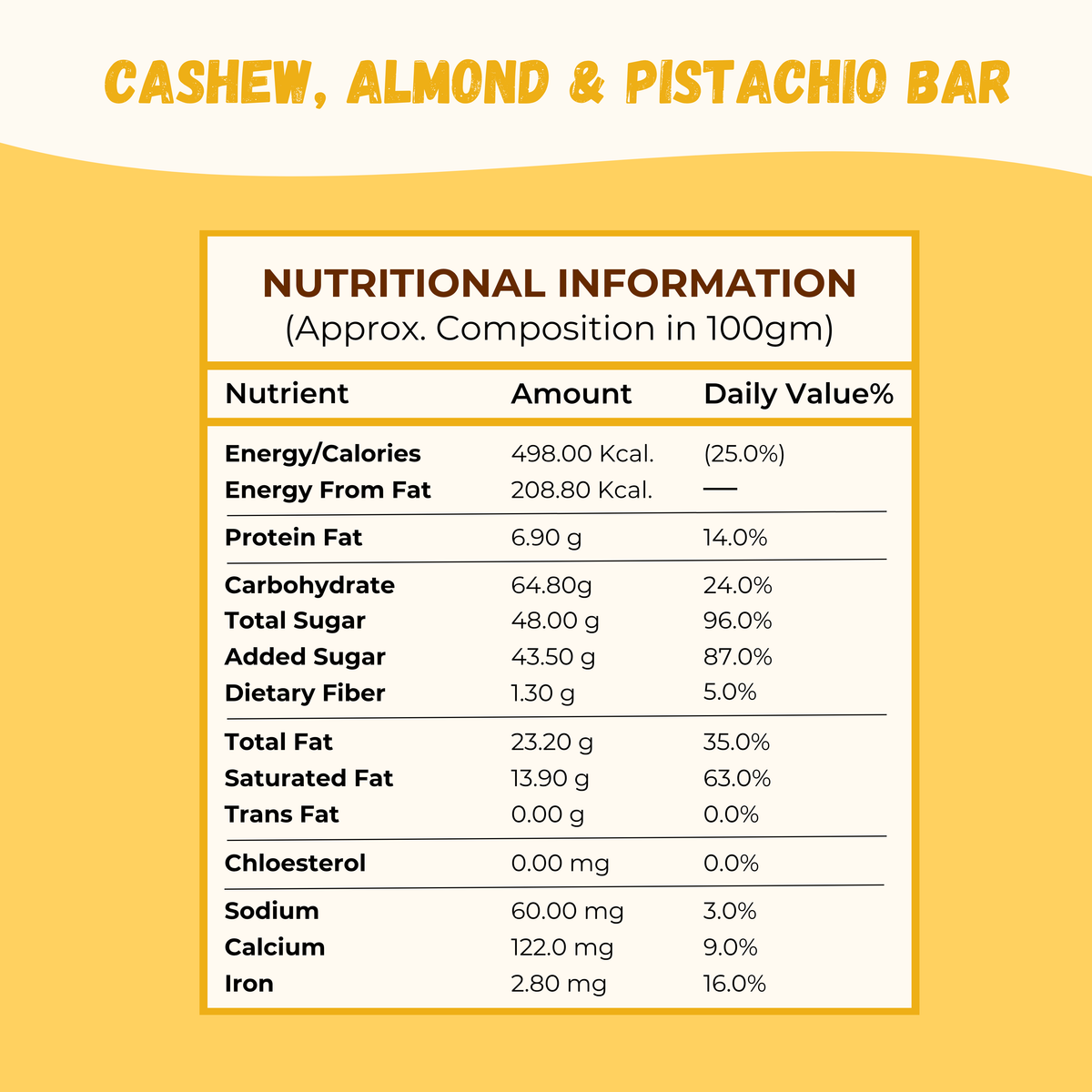 Jaggery Cashewnut Almond Pista Chiki bar - 450 Gram