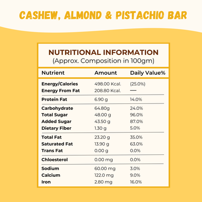 Jaggery Cashewnut Almond Pista Chiki bar - 450 Gram