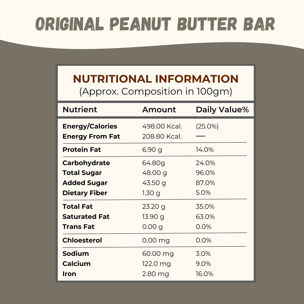 Jaggery Peanut Butter Chiki Bar - 450 Gram