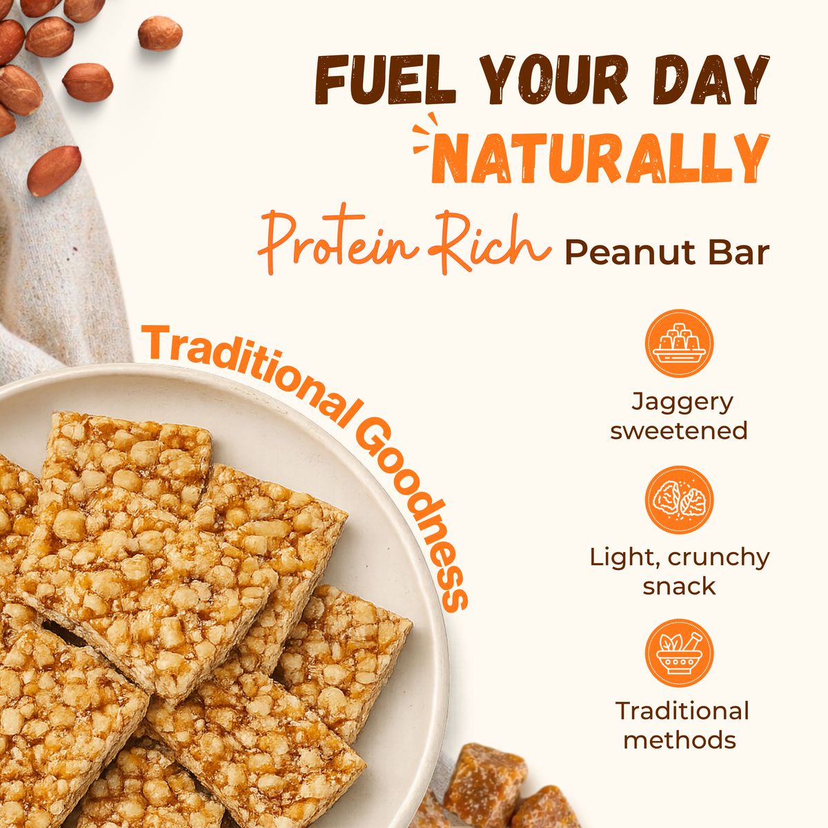 Jaggery Peanut Chiki Bar - 450 Gram
