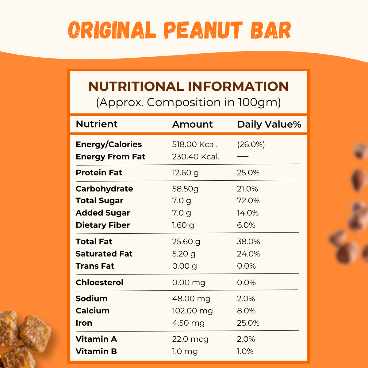 Jaggery Peanut Chiki Bar - 450 Gram