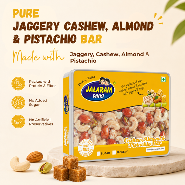 Jaggery Cashewnut Almond Pista Chiki bar - 450 Gram