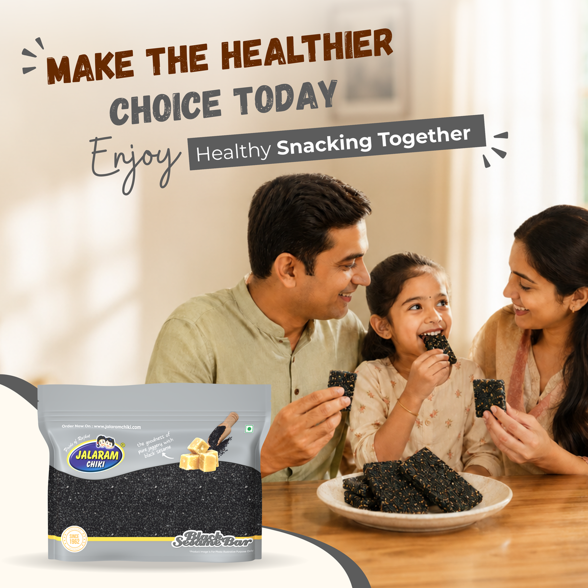 Jaggery Black Sesame Chiki Bar - 450 Gram