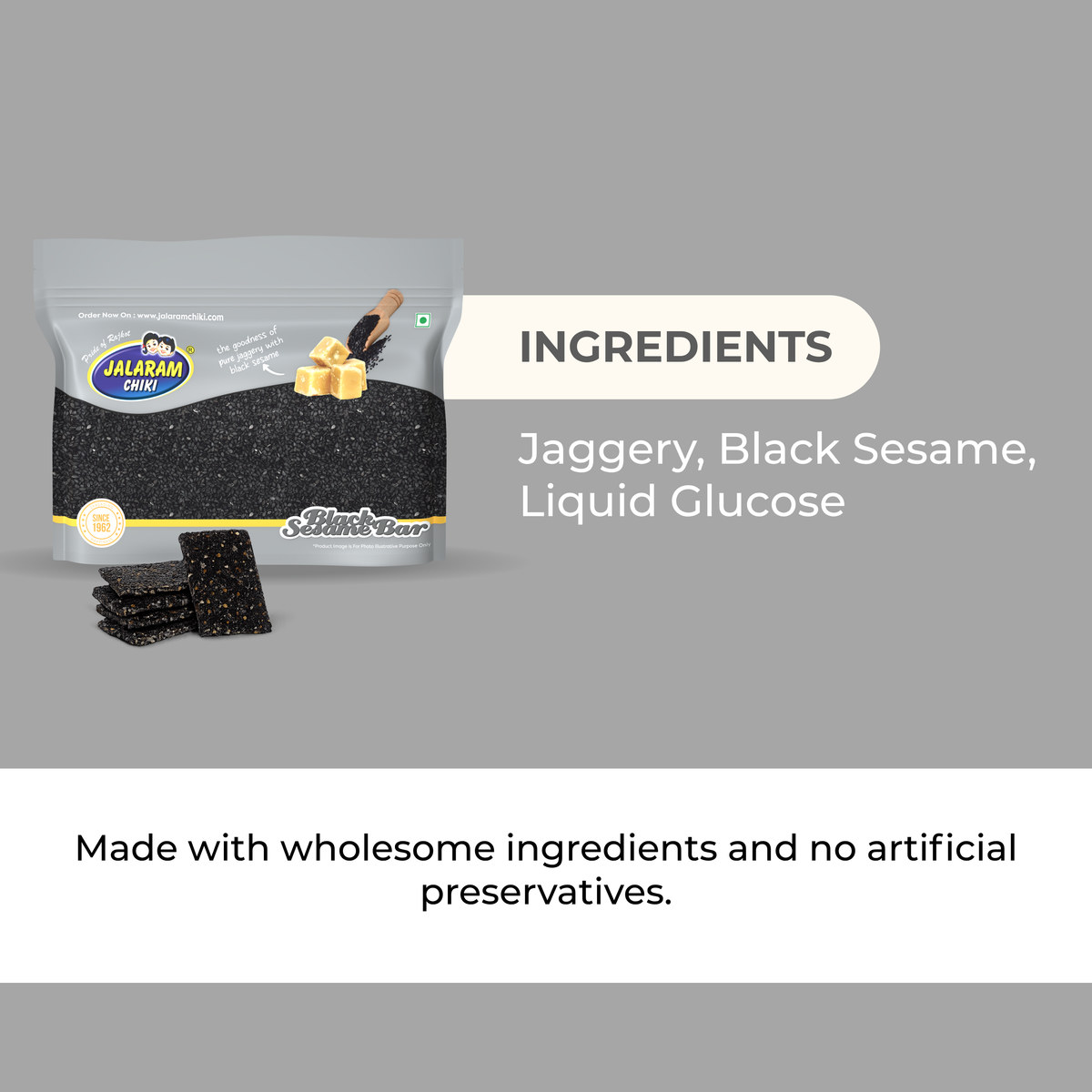Jaggery Black Sesame Chiki Bar - 450 Gram