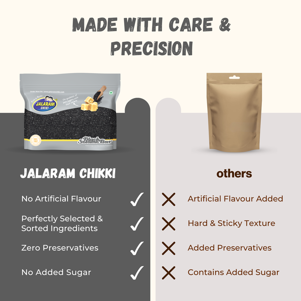 Jaggery Black Sesame Chiki Bar - 450 Gram