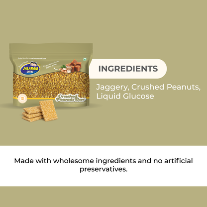 Jaggery Crush Peanut Chiki Bar - 450 Gram