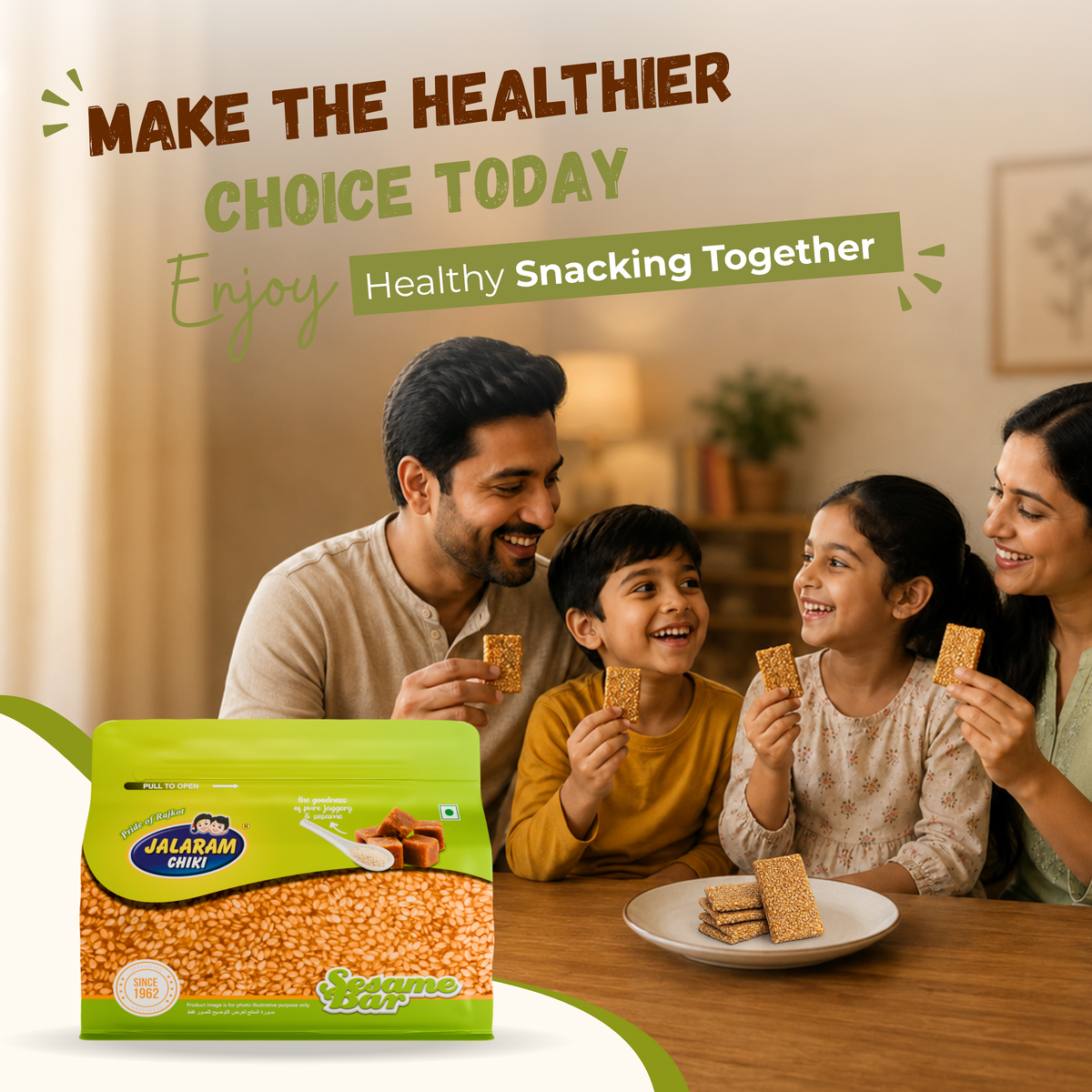 Jaggery Sesame Chiki Bar - 450 Gram