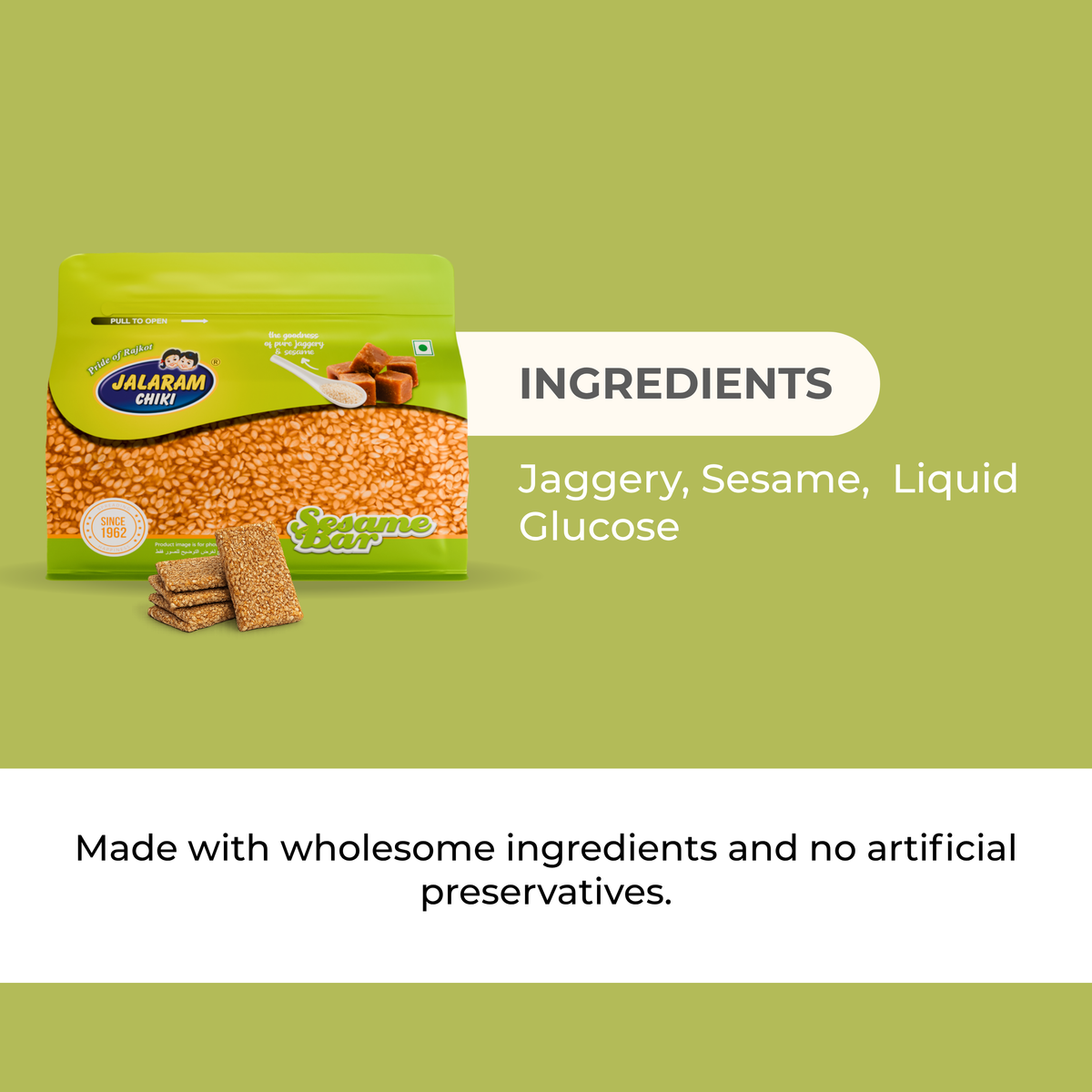 Jaggery Sesame Chiki Bar - 450 Gram