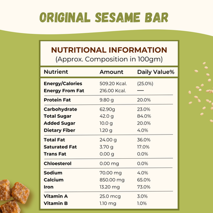 Jaggery Sesame Chiki Bar - 450 Gram