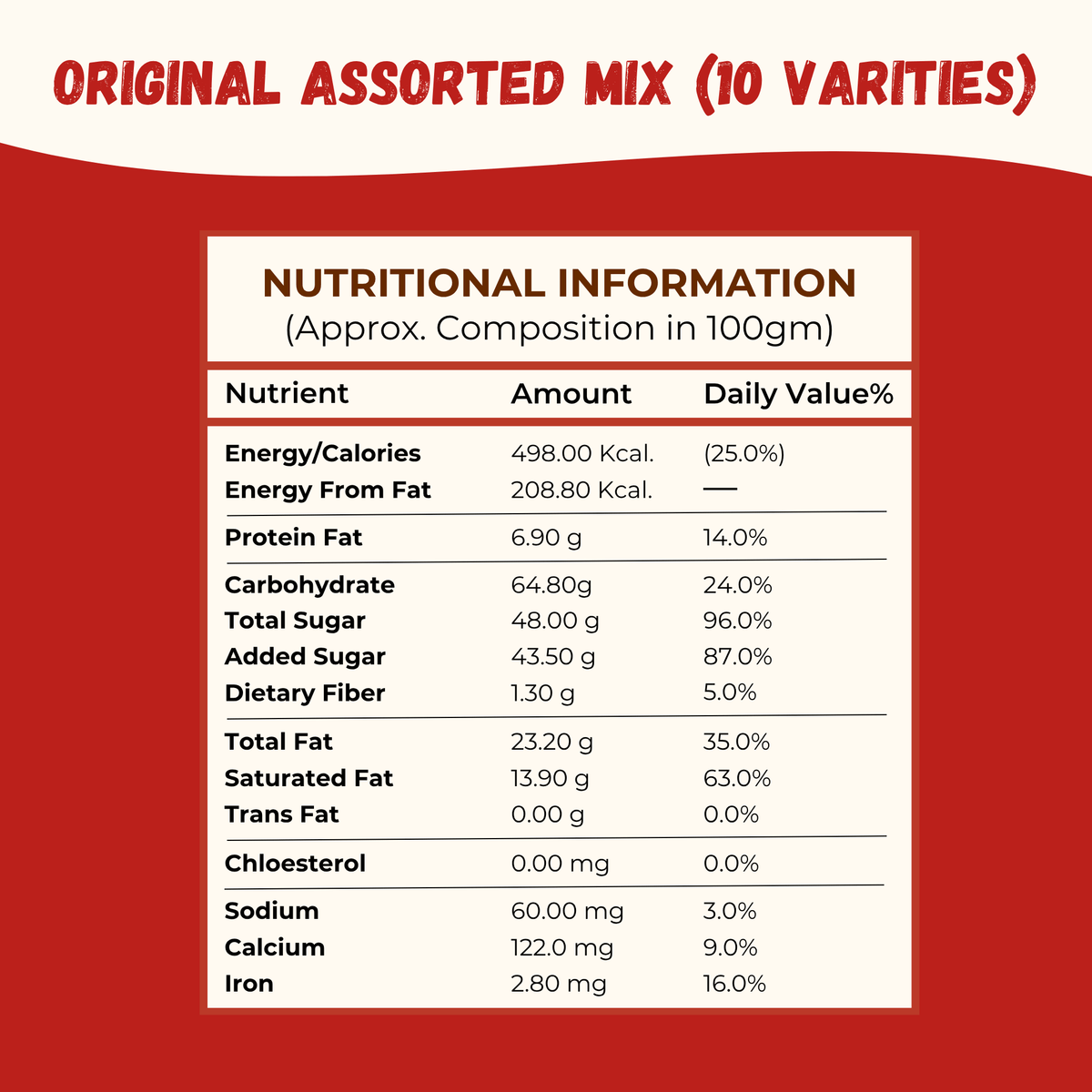 Assorted Mix Variety (10 Varieties) - 750gm