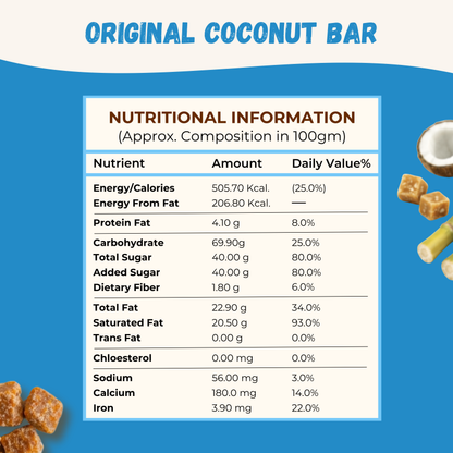 Sugar Coconut Chiki Bar - 450 Gram