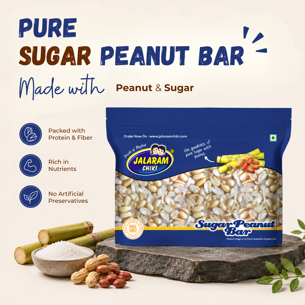 Sugar Peanut Chiki Bar - 450 Gram