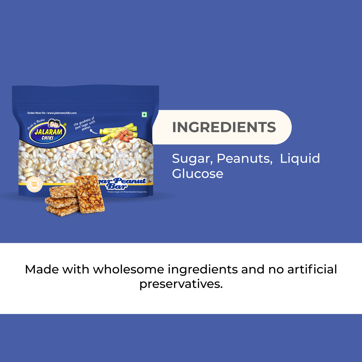 Sugar Peanut Chiki Bar - 450 Gram