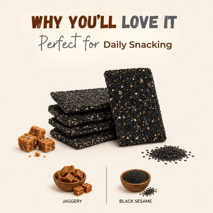 Jaggery Black Sesame Chiki Bar - 450 Gram