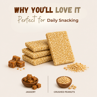 Jaggery Crush Peanut Chiki Bar - 450 Gram