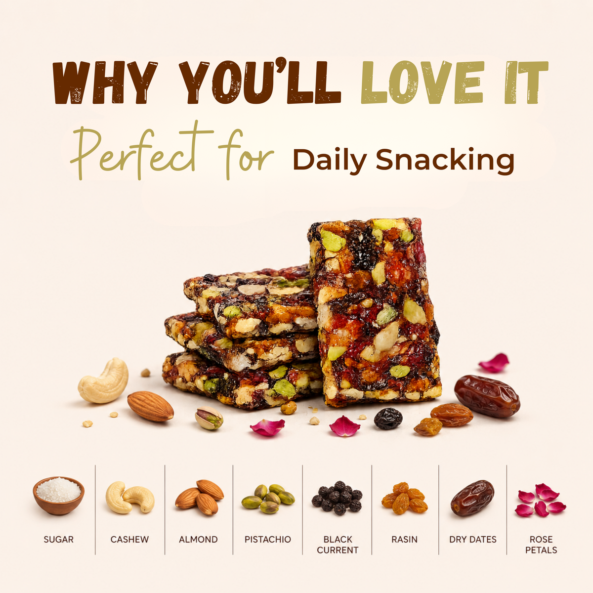 Sugar Dry Fruit Chiki Bar - 450 Gram