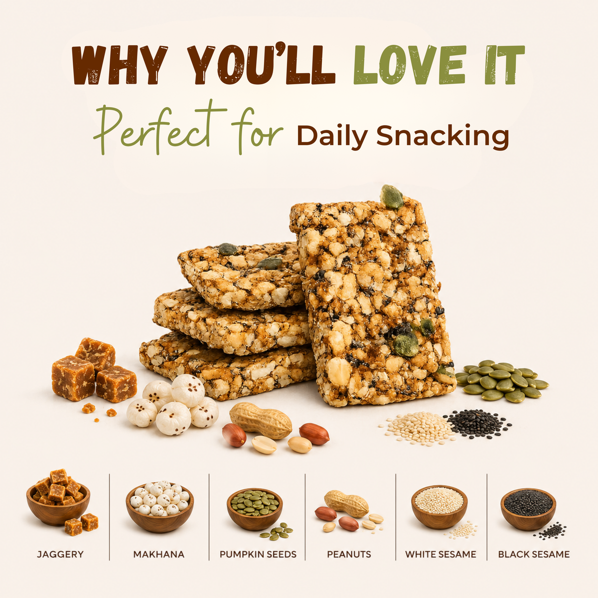 Jaggery Makhana Chiki Bar - 400 Gram