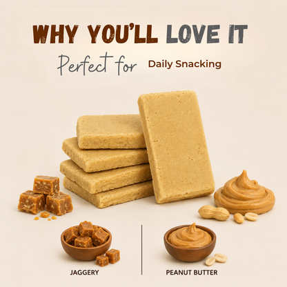 Jaggery Peanut Butter Chiki Bar - 450 Gram