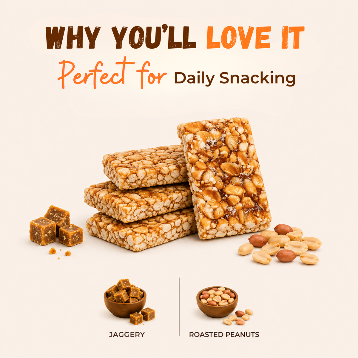 Jaggery Peanut Chiki Bar - 450 Gram