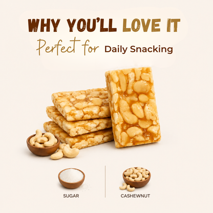 Sugar Cashewnut Chiki Bar - 450 Gram