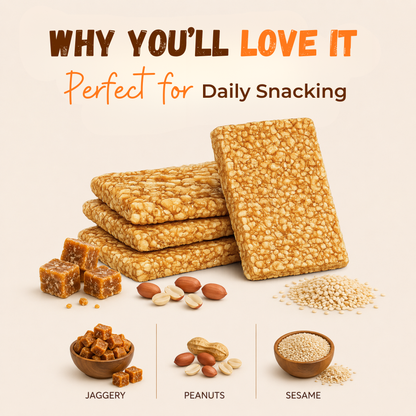 Jaggery Peanut & Sesame Chiki Bar - 450 Gram